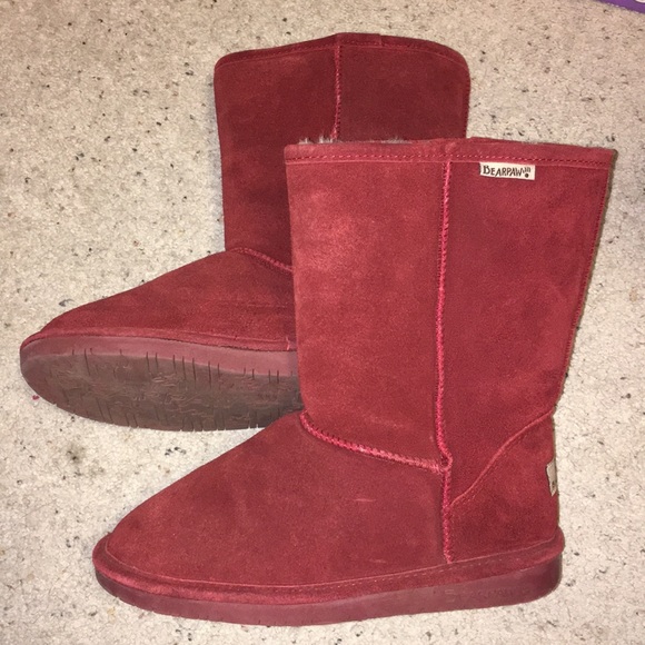 red bearpaw boots